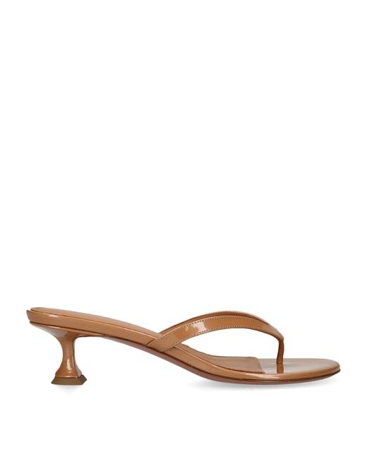 AMINA MUADDI Brown Leather Juliette Sandals 45