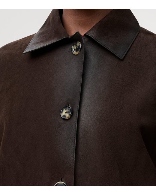 Loewe Brown Lambskin Turn-Up Jacket