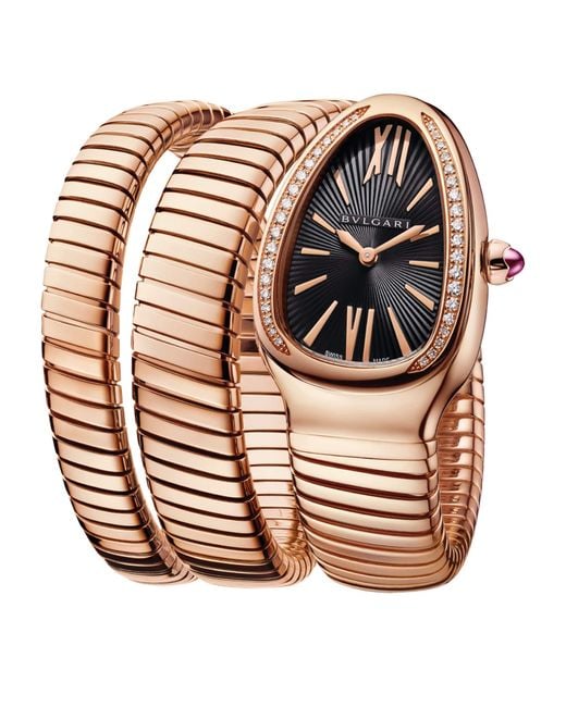 BVLGARI Black Rose And Diamond Serpenti Tubogas Watch