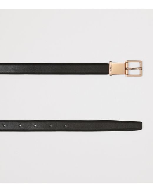 Max Mara White Leather Slim Belt