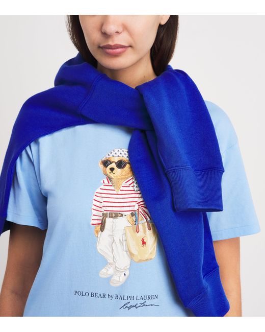 Polo Ralph Lauren Blue Cotton Polo Bear T-Shirt