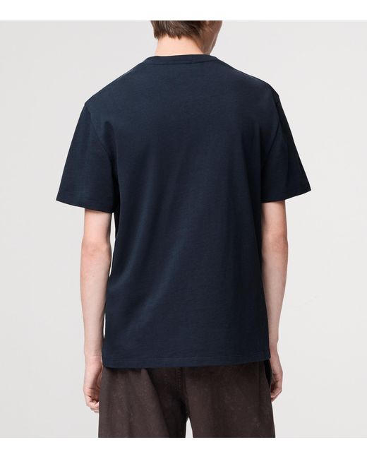 Loewe Blue Cotton Pocket Logo T-Shirt for men
