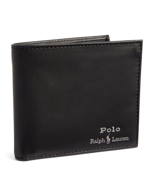Polo Ralph Lauren Leather Bifold Wallet in Black for Men Lyst