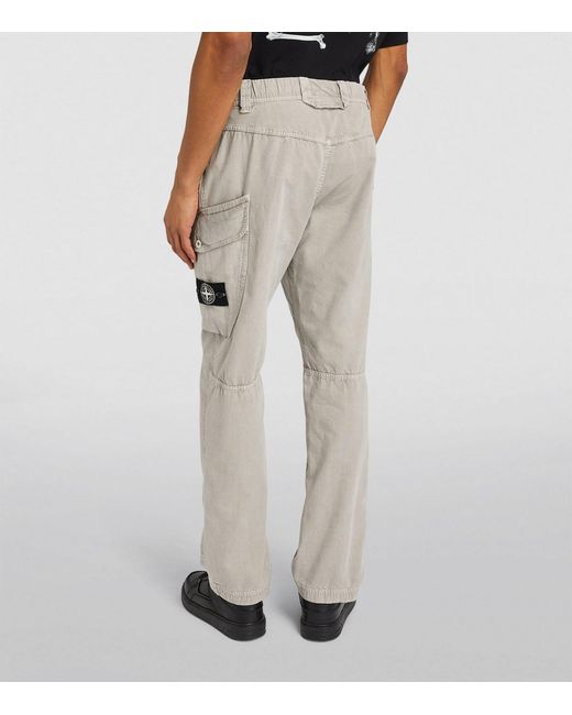 Stone Island Gray Closed Loop Straight Cargo Trousers for men