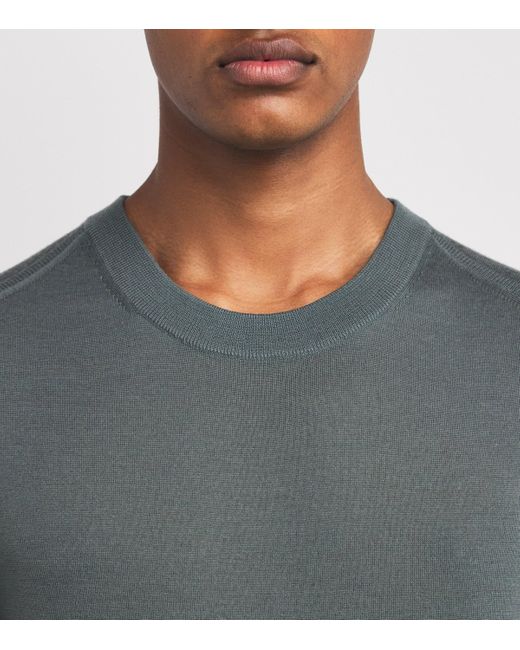 Paul Smith Gray Merino Crew-Neck Sweater for men