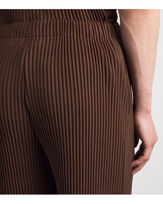 Homme Plissé Issey Miyake Brown Pleated Shorts for men