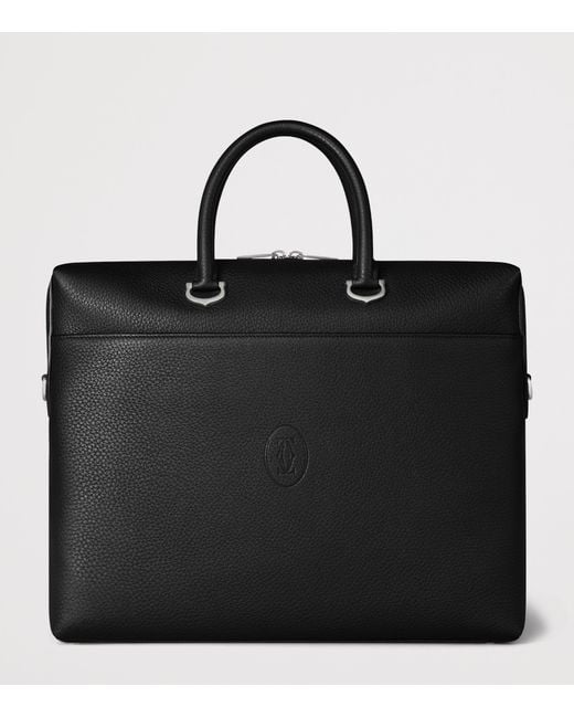 Cartier Black Calfskin Must De Briefcase for men