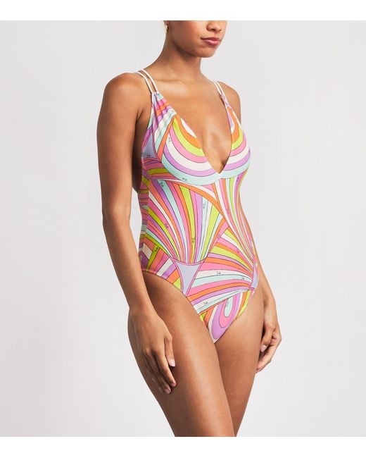 Emilio Pucci Orange Iride Swimsuit