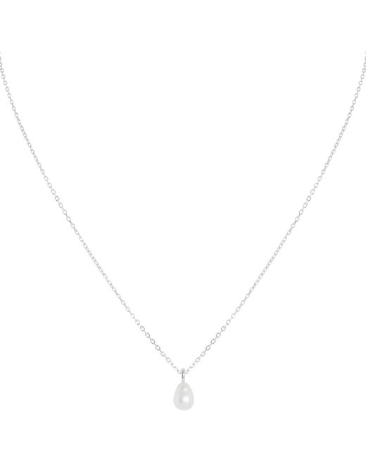 Astrid & Miyu White Rhodium-Plated Sterling And Pearl Pendant Necklace