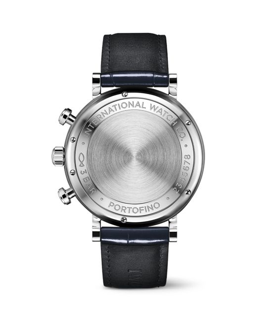 Iwc Blue Stainless Steel Portofino Chronograph Watch for men