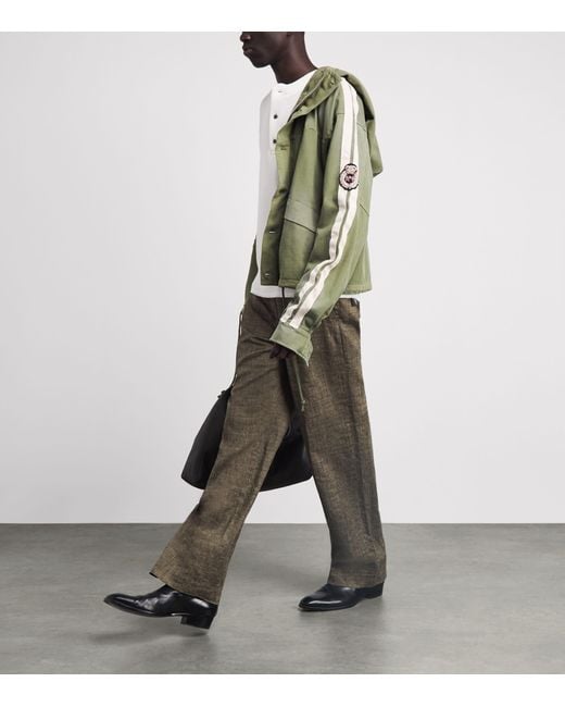 424 Green Cotton Racing Jacket for men