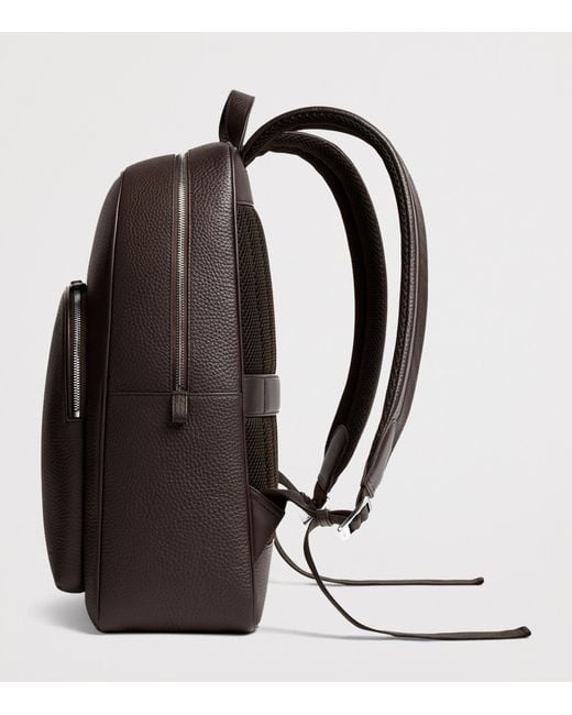 Carl Friedrik Black Leather Ayrton Backpack