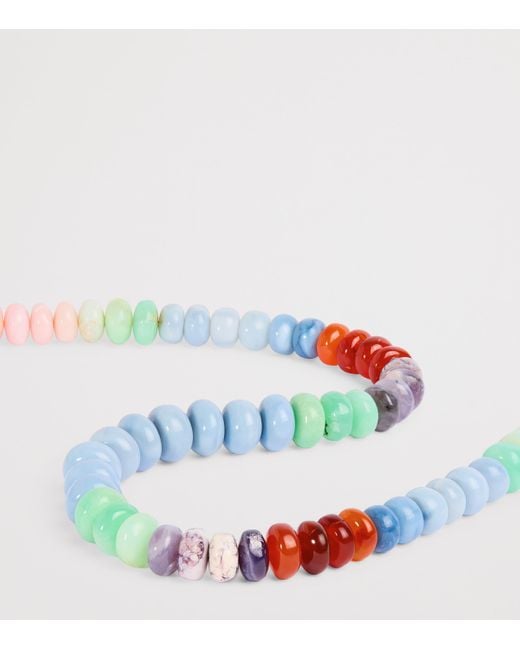 Jacquie Aiche Blue And Opal Beaded Necklace