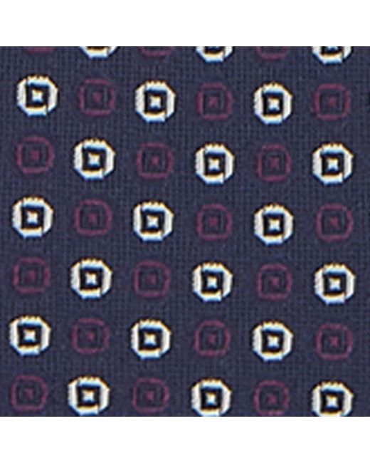 Saint Laurent White Silk Circle Motif Tie for men