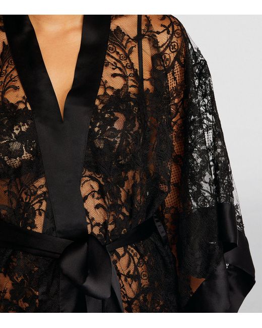 Kiki de Montparnasse Black Camille Kimono Robe