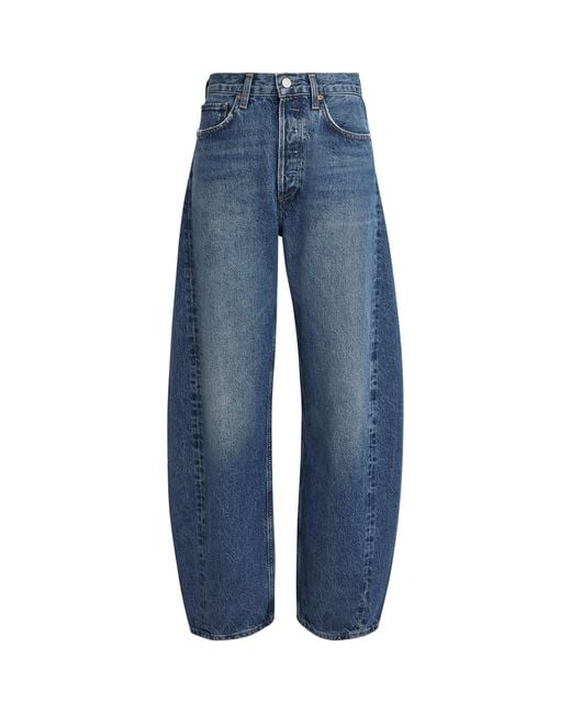 Agolde Blue Luna Pierced Tapered Jeans