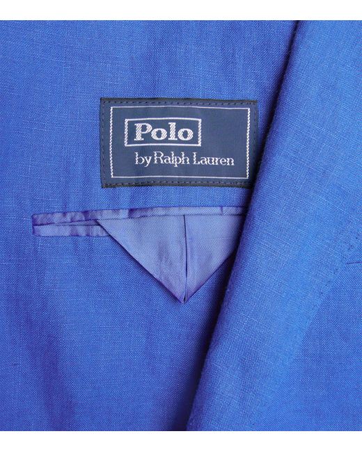 Polo Ralph Lauren Blue Linen Single-breasted Blazer for men
