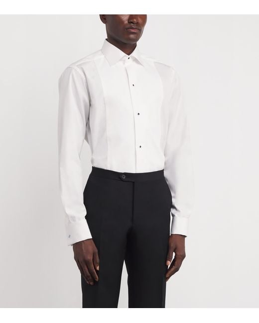Eton of Sweden White Pique-Front Slim-Fit Shirt for men