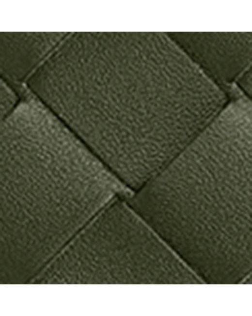 Bottega Veneta Green Leather Intrecciato Badge Holder for men