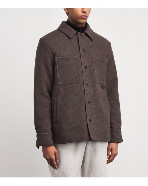 Canada Goose Gray Wool-Blend Atkinson Overshirt for men