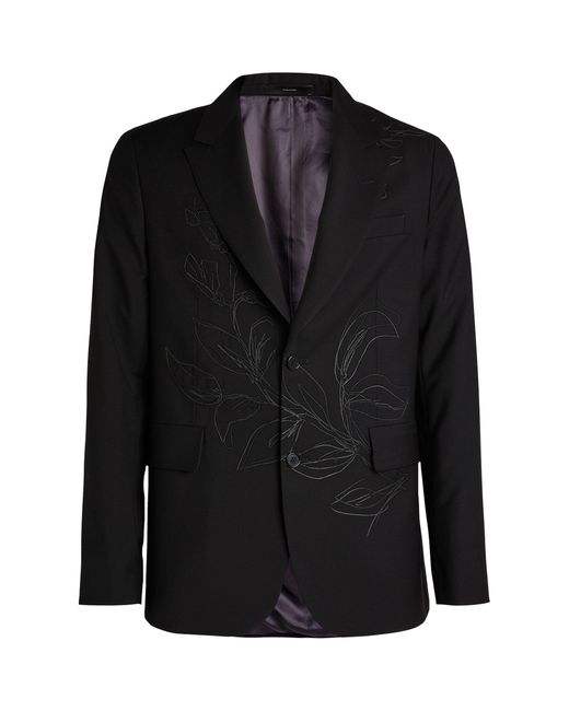 Paul Smith Black Eve Embroidered Tuxedo Jacket for men