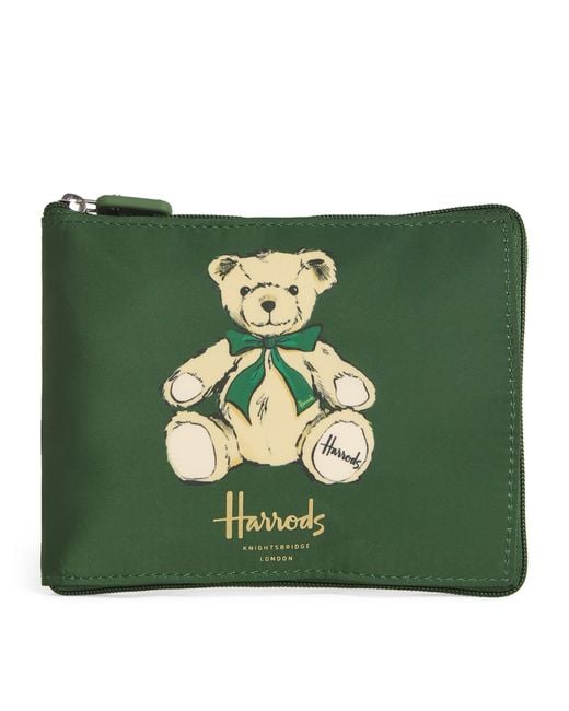 Harrods Green Henry Bear Pocket Shopper Bag