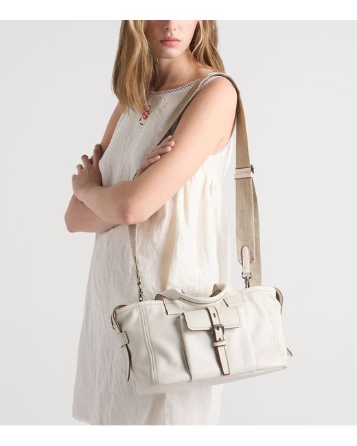 Prada Gray Medium Leather Route Tote Bag