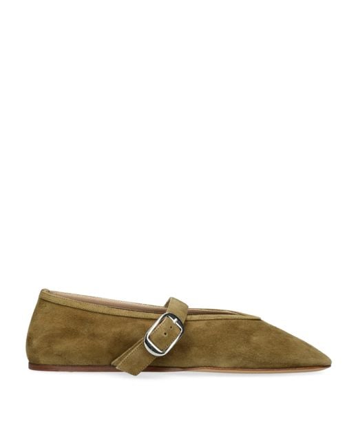 Le Monde Beryl Green Suede Stella Ballet Flats