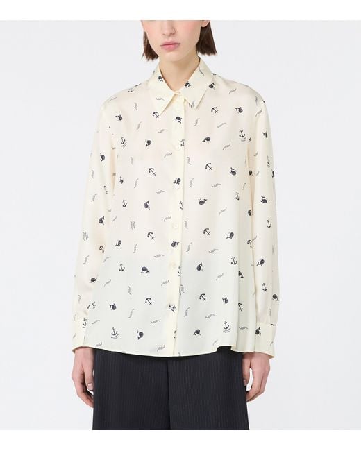 Weekend by Maxmara Natural Silk Printed Shirt