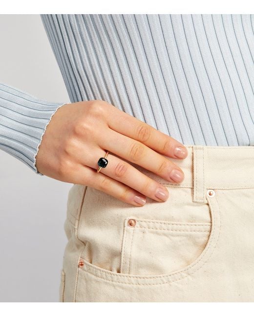Pomellato Blue Rose And Topaz Nudo Petit Ring