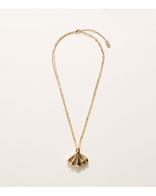 Chloé Metallic Mirror Pendant Necklace