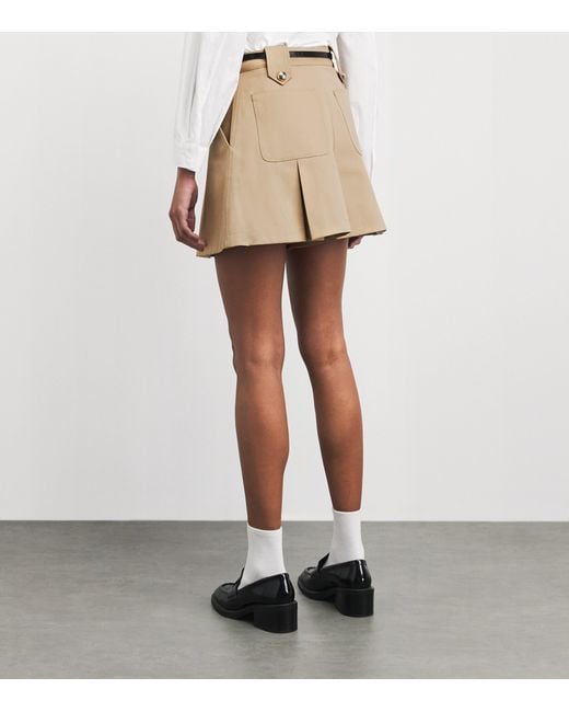 Maje Natural Cotton Pleated Shorts