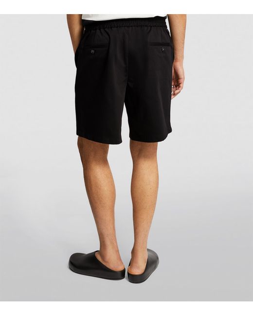 AMI Black Elasticated-waist Shorts for men