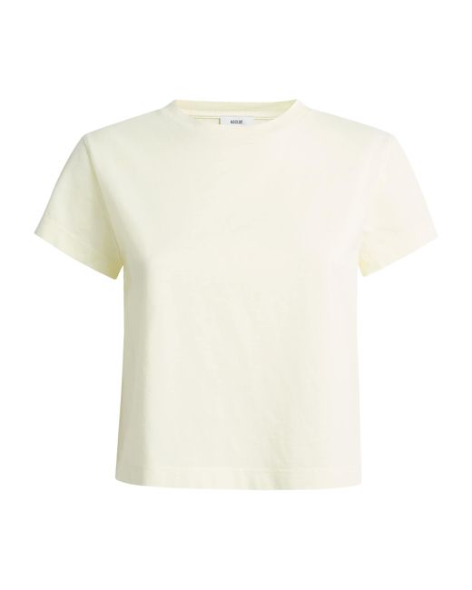 Agolde White Organic Cotton Adine Shrunken T-Shirt
