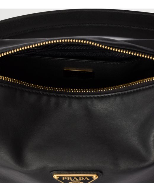 Prada Black Small Leather Explore Shoulder Bag