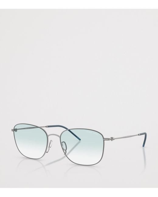 Giorgio Armani Metallic Metal Pillow Sunglasses for men