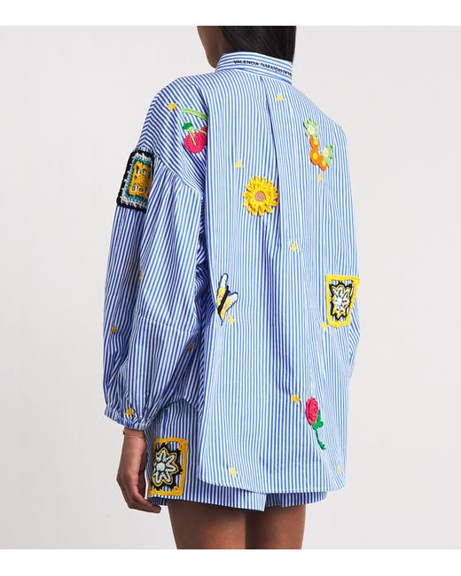 Camilla Blue Cotton Magic Of The Mercado Shirt