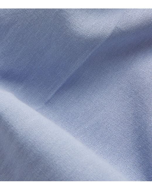 Chloé Blue Linen Flared Trousers