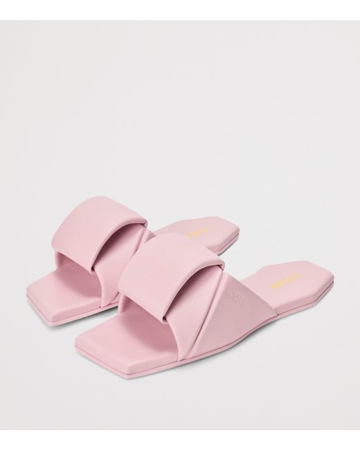 Loewe Pink Leather Origami Slides