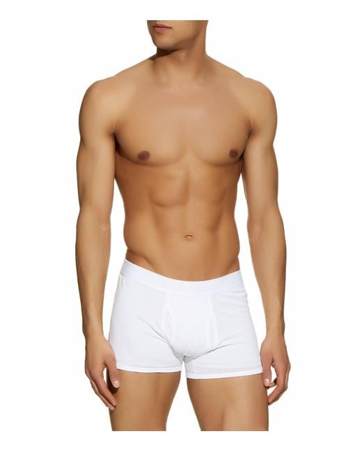 Sunspel White Low-Rise Trunks for men