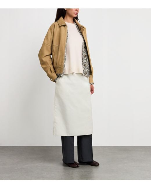 MAX&Co. White Wool-Cashmere Crew-Neck Sweater