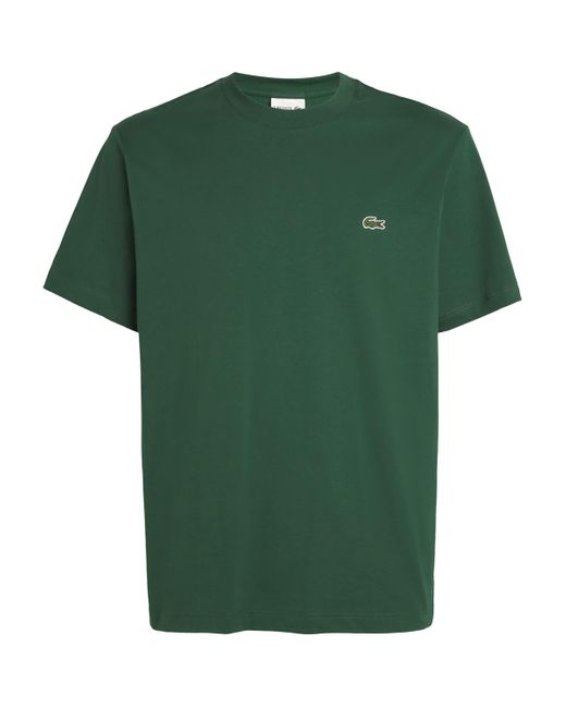Lacoste Green Cotton Logo T-Shirt for men
