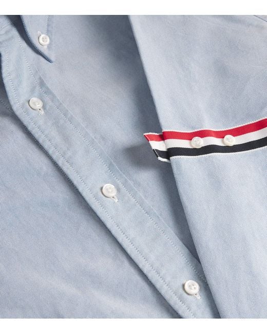 Thom Browne Blue 4-Bar Stripe Shirt for men