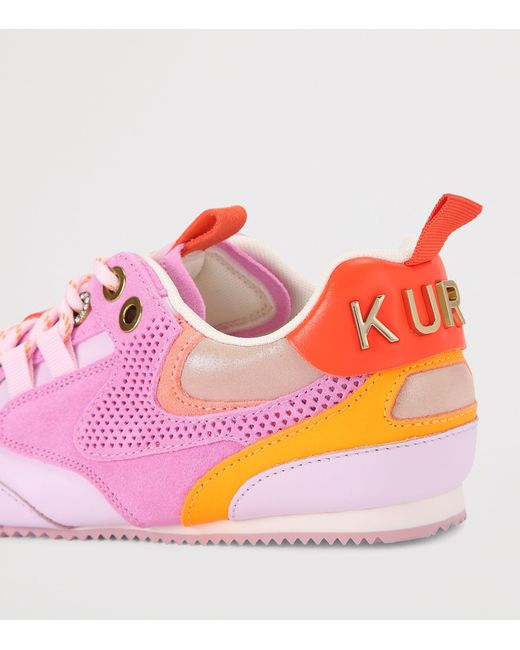 Kurt Geiger Pink Suede Kurt Runner Sneakers