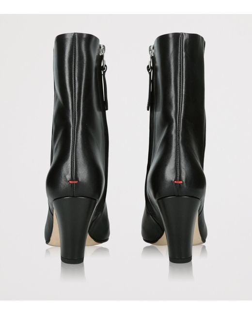 Aeyde Black Leather Maris Ankle Boots 75