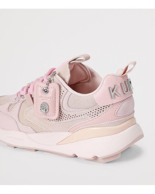 Kurt Geiger Pink Suede Kurt Runner Sneakers