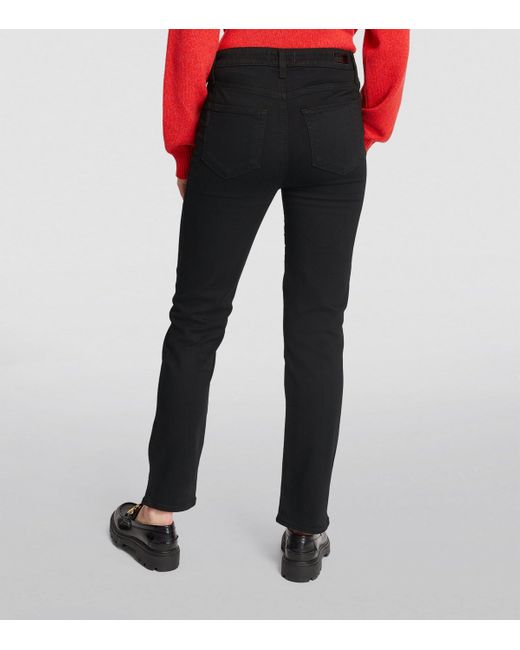 PAIGE Women's Cindy High Rise Straight Leg Jeans - Raw Hem Ankle, 10.5" Rise, 28" Inseam, Vintage '70s Inspired - View #9