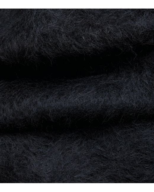 Totême Black Alpaca-Blend Boxy Sweater