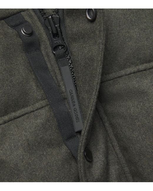 Canada Goose Green Down Dynaluxe Wool Macmillan Parka for men