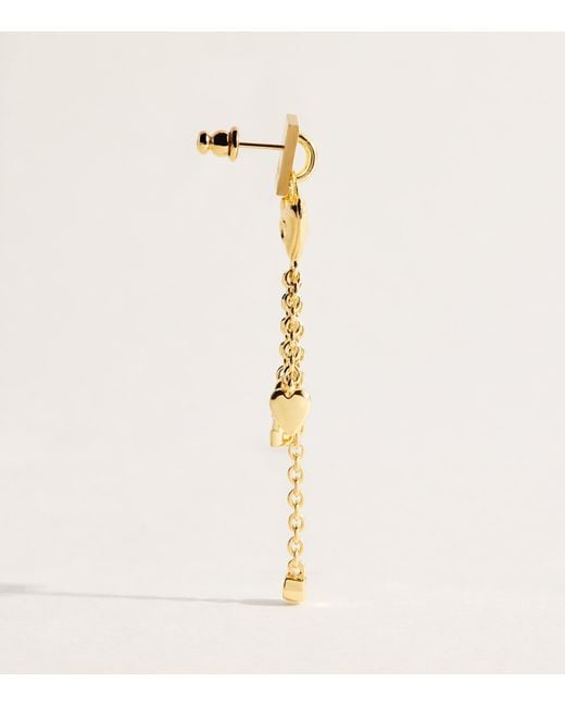 Chloé Metallic Mini Paddington Drop Earrings